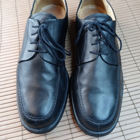 SANDRO MOSCOLONI VINEYARD BLACK LEATHER OXFORD DRESS SHOES SZ 13 D. 59.1pm - Picture 3 of 10